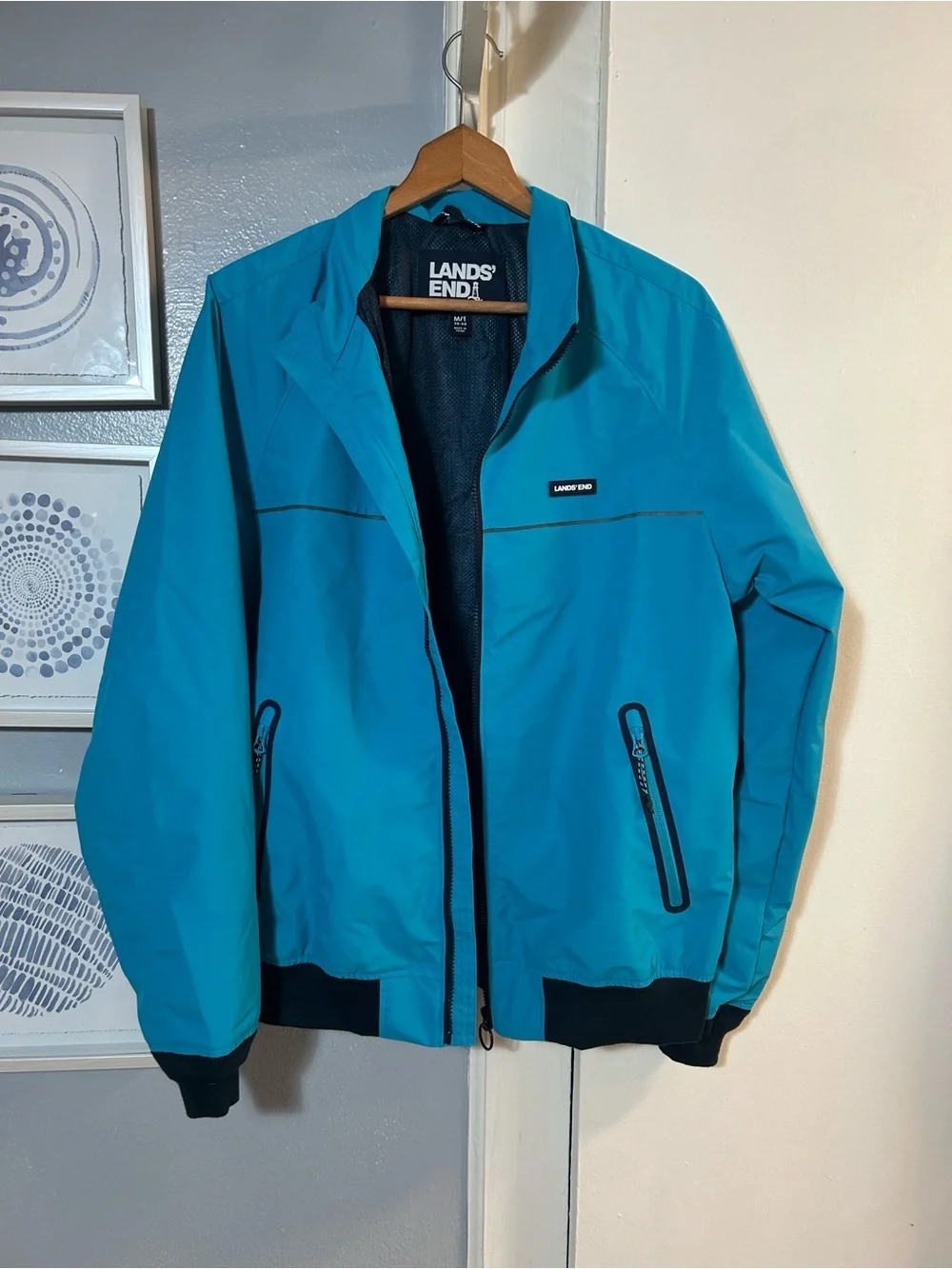Lands' End Squall Wind Waterproof Lightweight Jacket Men's Big & Tall Size M/T